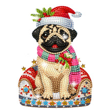 Load image into Gallery viewer, Xmas Acrylic Shaking Head French Bulldog 5D DIY Diamond Art Tabletop Decorations

