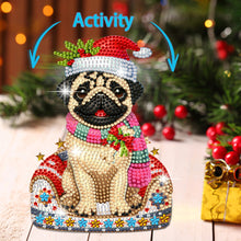 Load image into Gallery viewer, Xmas Acrylic Shaking Head French Bulldog 5D DIY Diamond Art Tabletop Decorations
