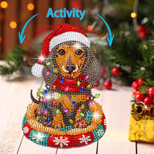 Load image into Gallery viewer, Xmas Acrylic Shaking Head French Bulldog 5D DIY Diamond Art Tabletop Decorations
