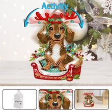 Load image into Gallery viewer, Xmas Acrylic Shaking Head French Bulldog 5D DIY Diamond Art Tabletop Decorations
