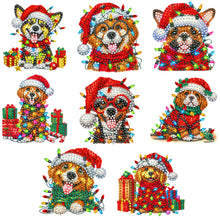 Load image into Gallery viewer, 8Pcs Acrylic Special Shaped Christmas Theme Diamond Painting Hanging Decorations
