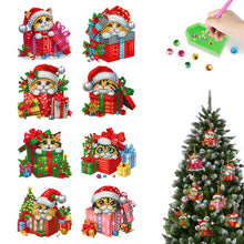 Load image into Gallery viewer, 8Pcs Acrylic Special Shaped Christmas Theme Diamond Painting Hanging Decorations
