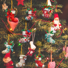 Load image into Gallery viewer, 8Pcs Acrylic Special Shaped Christmas Theme Diamond Painting Hanging Decorations
