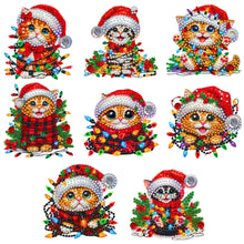 Load image into Gallery viewer, 8Pcs Acrylic Special Shaped Christmas Theme Diamond Painting Hanging Decorations
