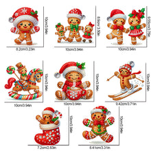 Load image into Gallery viewer, 8Pcs Acrylic Special Shaped Christmas Theme Diamond Painting Hanging Decorations
