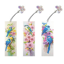 Load image into Gallery viewer, 3Pcs Special Shaped Bird Flower Diamond Painting Bookmark Making Kit Decoration
