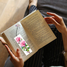 Load image into Gallery viewer, 3Pcs Special Shaped Flower DIY Diamond Painting Bookmark Making Kit Decoration
