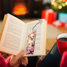 Load image into Gallery viewer, 3Pcs Special Shaped Dog Flower Diamond Painting Bookmark Making Kit Decoration
