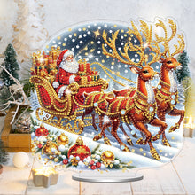 Load image into Gallery viewer, Acrylic Special Shaped Christmas Santa Claus Diamond Painting Desktop Decoration
