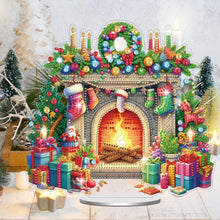 Load image into Gallery viewer, Acrylic Special Shaped Christmas Fireplace Diamond Painting Desktop Decorations

