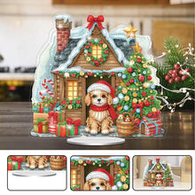 Load image into Gallery viewer, Acrylic Special Shaped Christmas Dog House Diamond Painting Desktop Decorations
