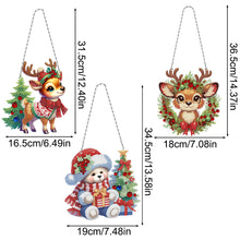 Load image into Gallery viewer, 3Pcs Acrylic Christmas Gnome 5D DIY Diamond Painting Dots Pendant for Art Crafts
