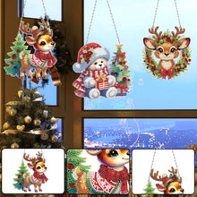 Load image into Gallery viewer, 3Pcs Acrylic Christmas Gnome 5D DIY Diamond Painting Dots Pendant for Art Crafts
