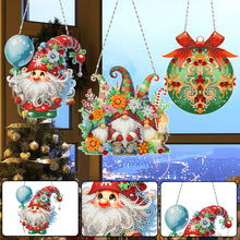 Load image into Gallery viewer, 3Pcs Acrylic Christmas Gnome 5D DIY Diamond Painting Dots Pendant for Art Crafts
