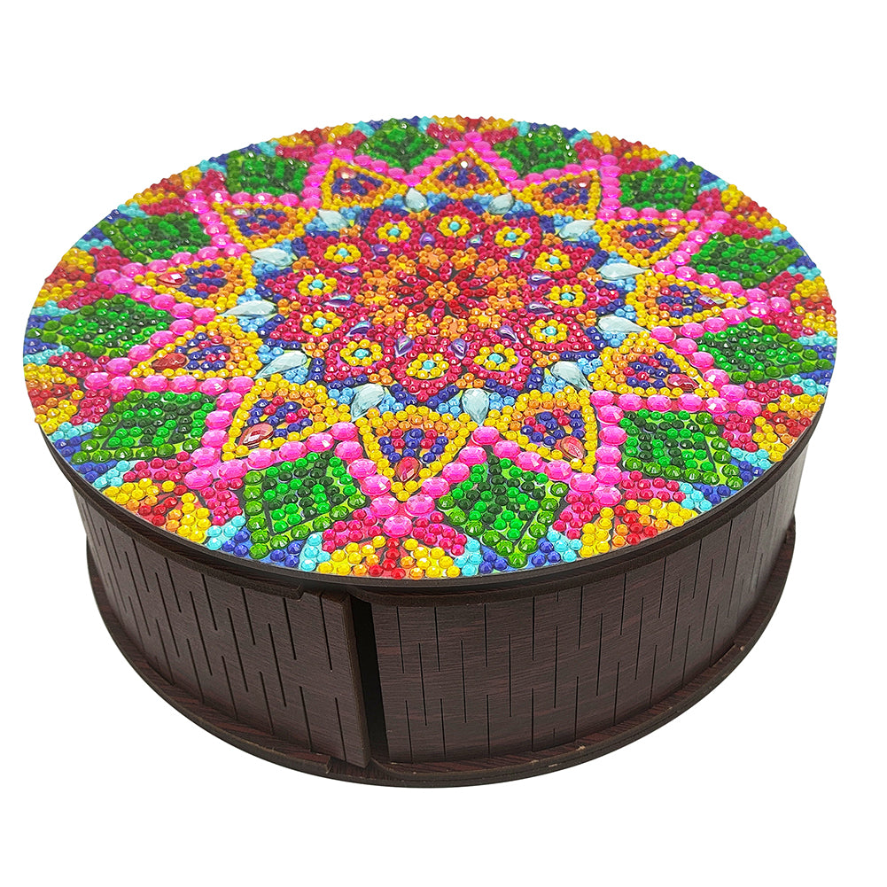 Wooden Mandala Diamond Painting DIY Jewellery Box Diamond Art Bracelet Organizer