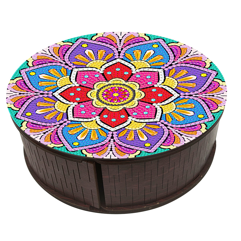 Wooden Mandala Diamond Painting DIY Jewellery Box Diamond Art Bracelet Organizer