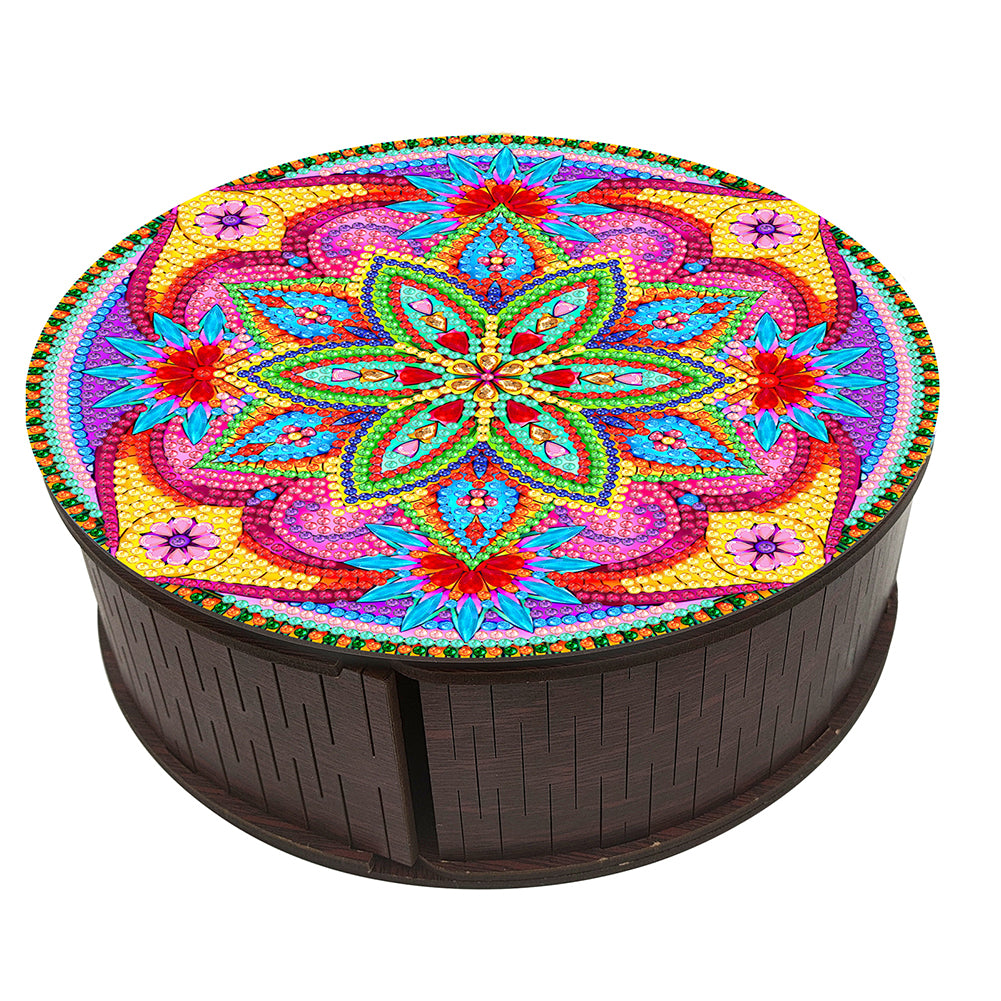 Wooden Mandala Diamond Painting DIY Jewellery Box Diamond Art Bracelet Organizer