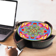 Load image into Gallery viewer, Wooden Mandala Diamond Painting DIY Jewellery Box Diamond Art Bracelet Organizer
