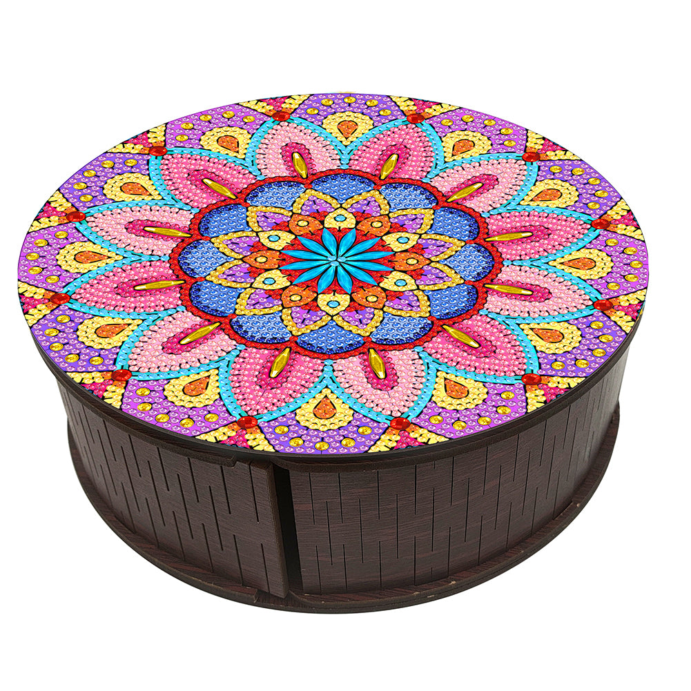 Wooden Mandala Diamond Painting DIY Jewellery Box Diamond Art Bracelet Organizer