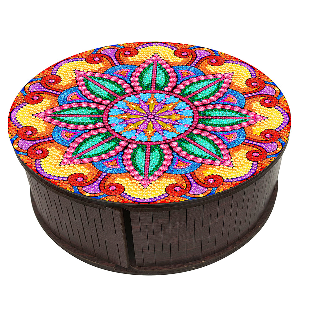 Wooden Mandala Diamond Painting DIY Jewellery Box Diamond Art Bracelet Organizer
