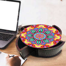 Load image into Gallery viewer, Wooden Mandala Diamond Painting DIY Jewellery Box Diamond Art Bracelet Organizer
