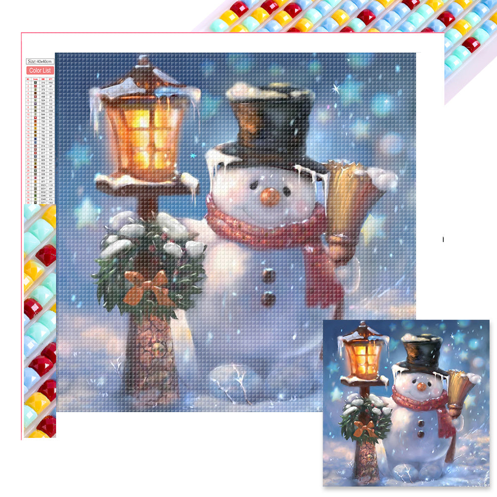 Diamond Painting - Full Square - Christmas snowman (40*40CM)