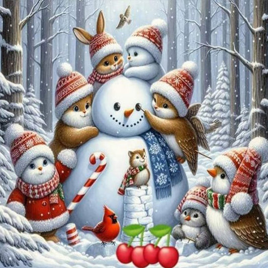 Diamond Painting - Full Square - Christmas snowman (40*40CM)