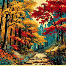 Load image into Gallery viewer, Diamond Painting - Full Square - Autumn maple forest (50*50CM)
