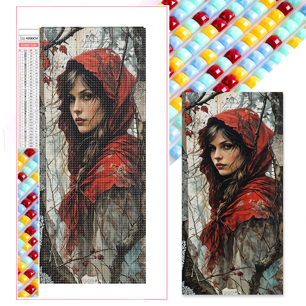 Diamond Painting - Full Square - Little Red Riding Hood (40*80CM)