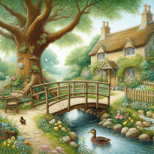 Load image into Gallery viewer, Diamond Painting - Full Round - House bridge (30*30CM)
