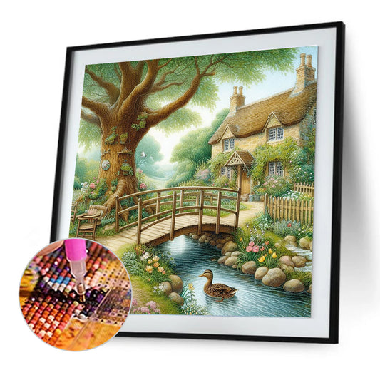 Diamond Painting - Full Round - House bridge (30*30CM)