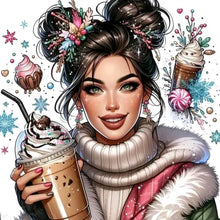 Load image into Gallery viewer, Diamond Painting - Full Round - Milk tea girl (40*40CM)
