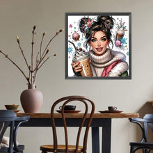 Load image into Gallery viewer, Diamond Painting - Full Round - Milk tea girl (40*40CM)
