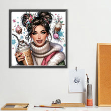 Load image into Gallery viewer, Diamond Painting - Full Round - Milk tea girl (40*40CM)
