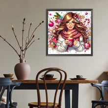 Load image into Gallery viewer, Diamond Painting - Full Round - Coffee girl (40*40CM)
