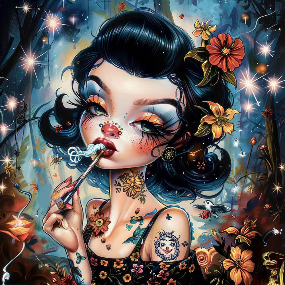 Diamond Painting - Full Round - Forest girl (40*40CM)