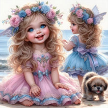 Load image into Gallery viewer, Diamond Painting - Full Round - Angel girl (40*40CM)
