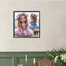 Load image into Gallery viewer, Diamond Painting - Full Round - Angel girl (40*40CM)
