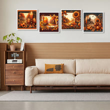 Load image into Gallery viewer, 4pcs Round Diamond Painting Set - Autumn candles (40*40CM)
