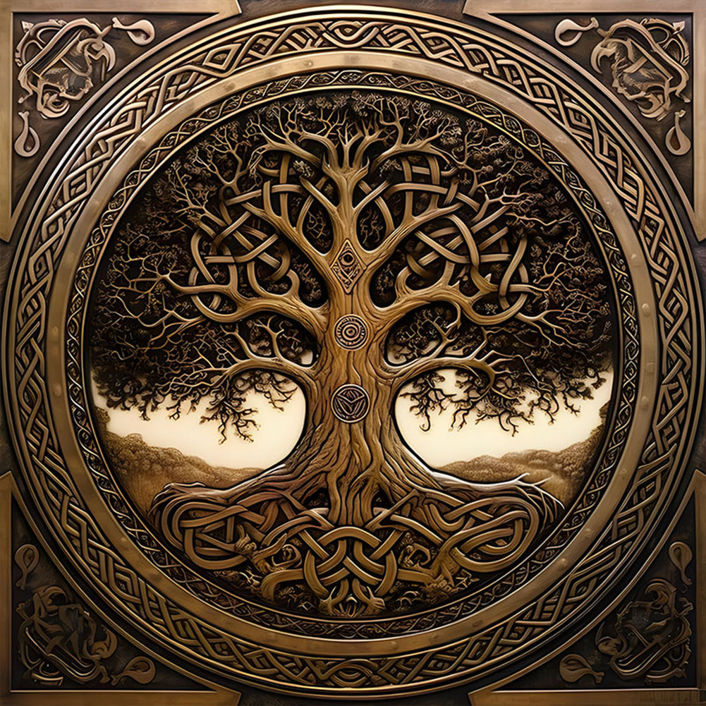 Diamond Painting - Full Round - Tree of life (40*40CM)