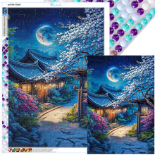 Load image into Gallery viewer, Diamond Painting - Full Round - Village under the moonlight (50*70CM)
