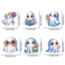 Load image into Gallery viewer, 6Pcs Diamond Painting Fridge Magnet Ghost Fridge Stickers for Fridge Whiteboards
