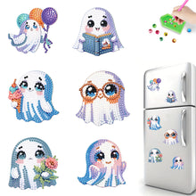 Load image into Gallery viewer, 6Pcs Diamond Painting Fridge Magnet Ghost Fridge Stickers for Fridge Whiteboards
