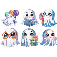 Load image into Gallery viewer, 6Pcs Diamond Painting Fridge Magnet Ghost Fridge Stickers for Fridge Whiteboards

