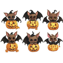 Load image into Gallery viewer, 6Pcs Diamond Painting Fridge Magnet Ghost Fridge Stickers for Fridge Whiteboards
