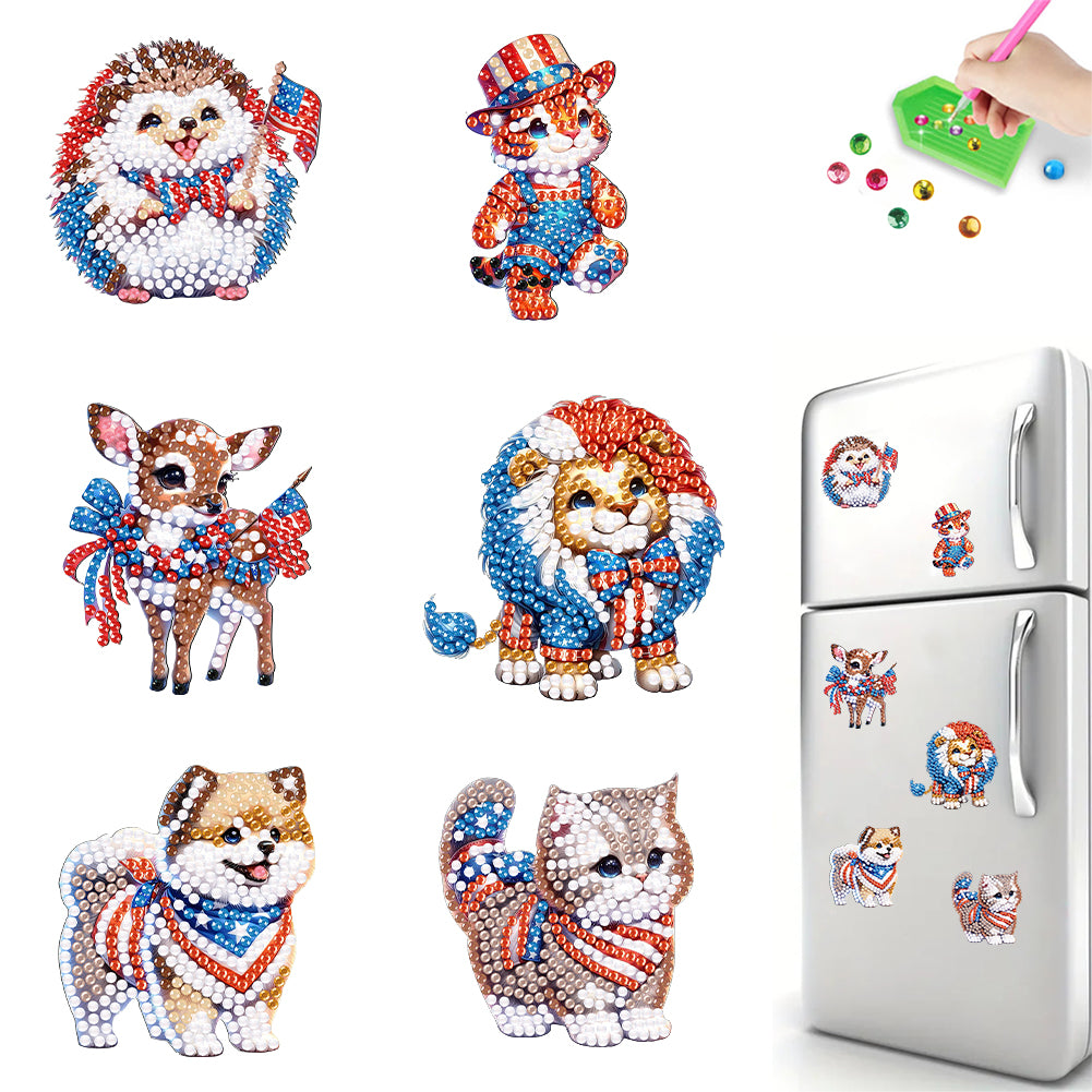 6Pcs Diamond Painting Fridge Magnet Ghost Fridge Stickers for Fridge Whiteboards