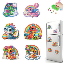 Load image into Gallery viewer, 6Pcs Diamond Painting Fridge Magnet Ghost Fridge Stickers for Fridge Whiteboards
