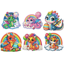 Load image into Gallery viewer, 6Pcs Diamond Painting Fridge Magnet Ghost Fridge Stickers for Fridge Whiteboards
