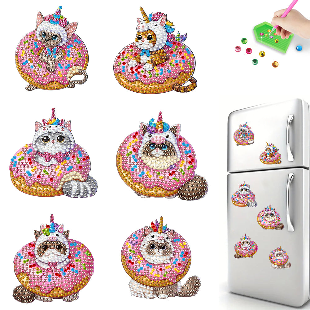 6Pcs Diamond Painting Fridge Magnet Ghost Fridge Stickers for Fridge Whiteboards