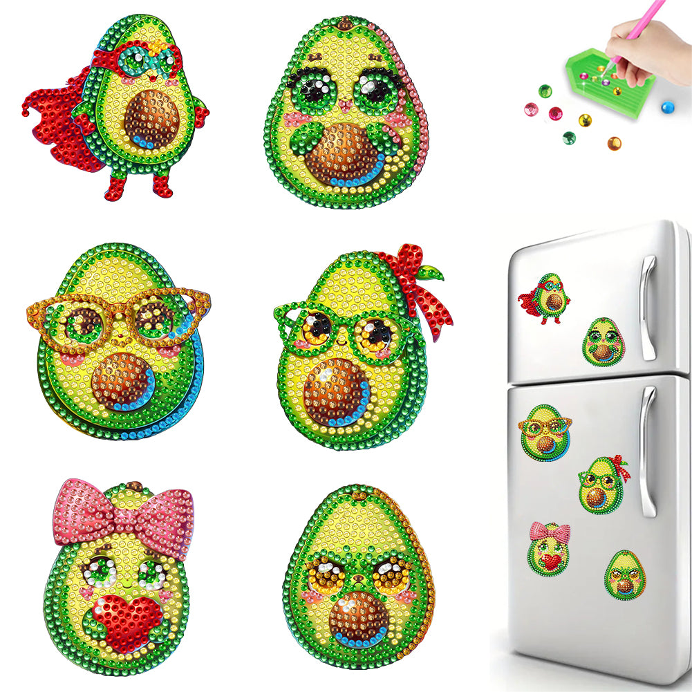 6Pcs Diamond Painting Fridge Magnet Ghost Fridge Stickers for Fridge Whiteboards